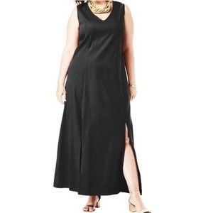 Jessica London Black Denim Maxi 12W